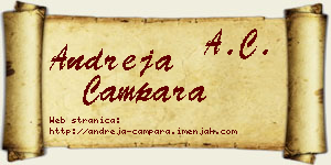 Andreja Čampara vizit kartica